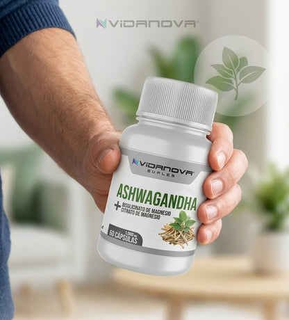 Ashwagandha + Magnesio 1000mg 60 CAPS (estrés y ansiedad)
