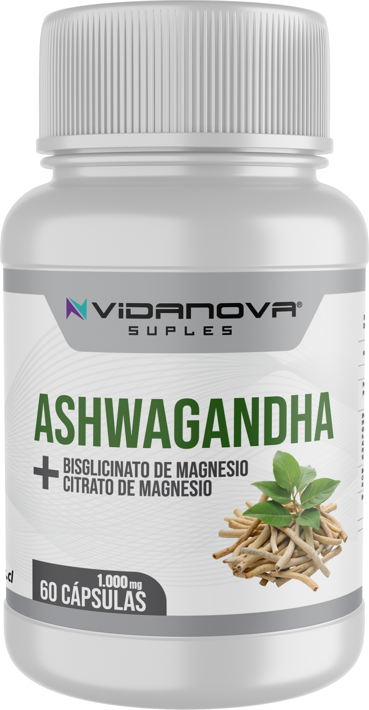 Ashwagandha + Magnesio 1000mg 60 CAPS (estrés y ansiedad)