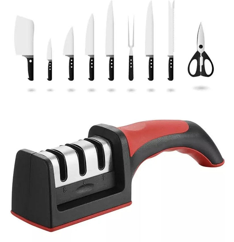 Afilador De Cuchillo Mas Moledor De Ajo 4 en 1