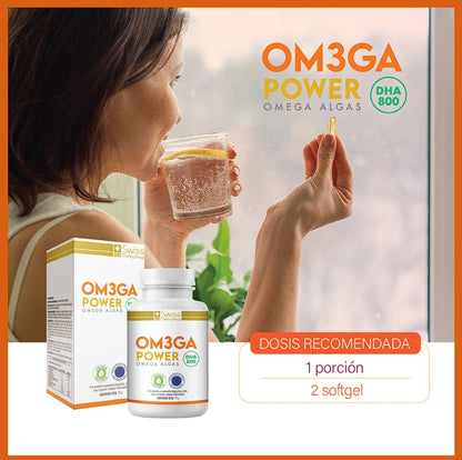 Om3ga Power - Omega 3 de algas DHA 800