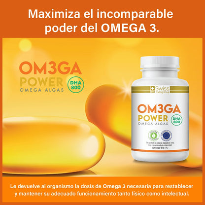 Om3ga Power - Omega 3 de algas DHA 800