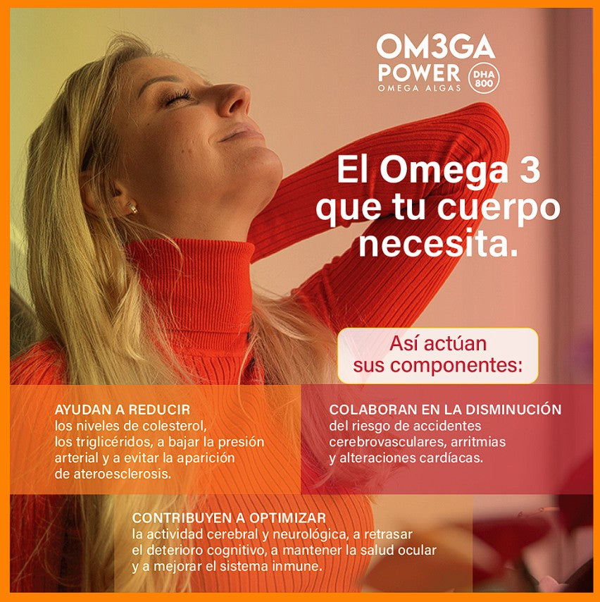 Om3ga Power - Omega 3 de algas DHA 800