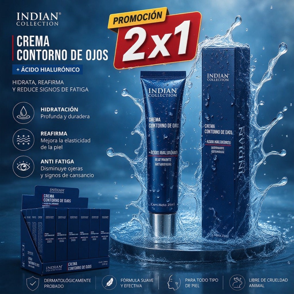 Crema contorno de ojos y labios. Antiarrugas 25ml (2X1) - INDIAN COLLECTION